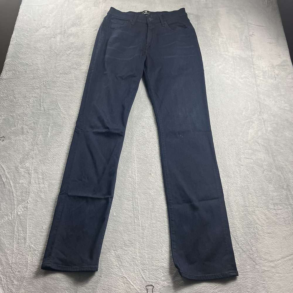 7 For All Mankind Jeans Mens 29x34 Luxe Sport Slimmy Blue Medium Wash Soft Modal